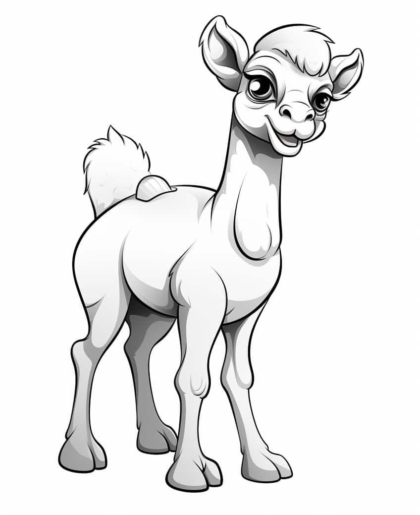 cute animal coloring page 05