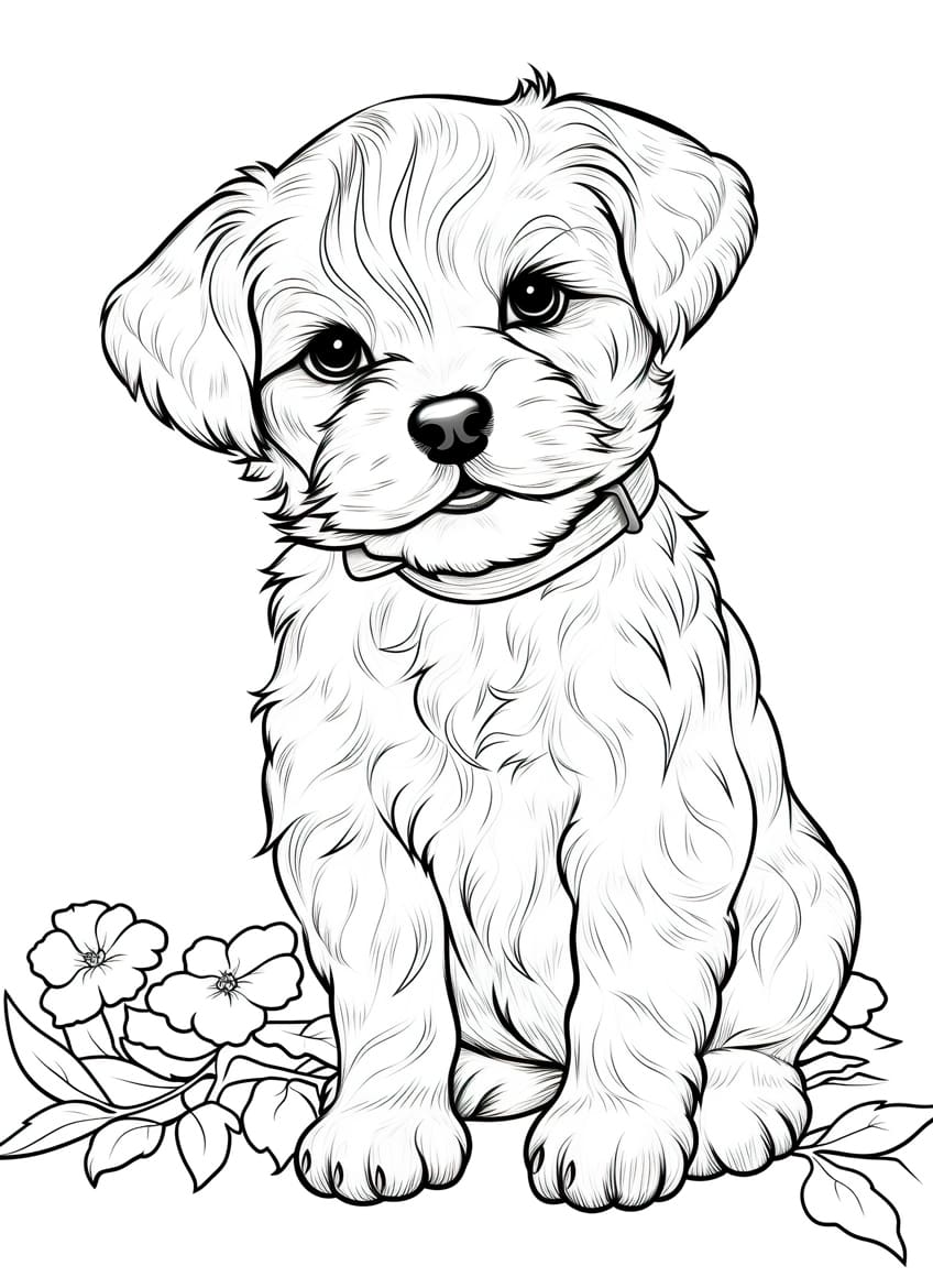 cute animal coloring page 10