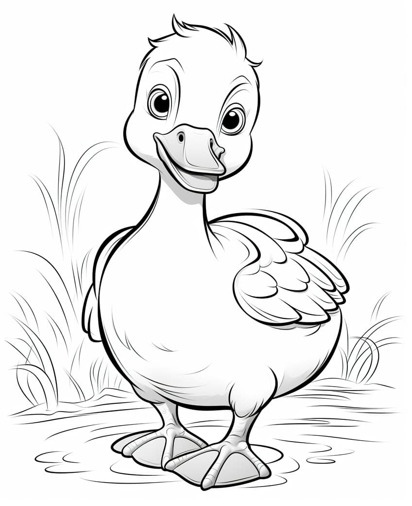 cute animal coloring page 14