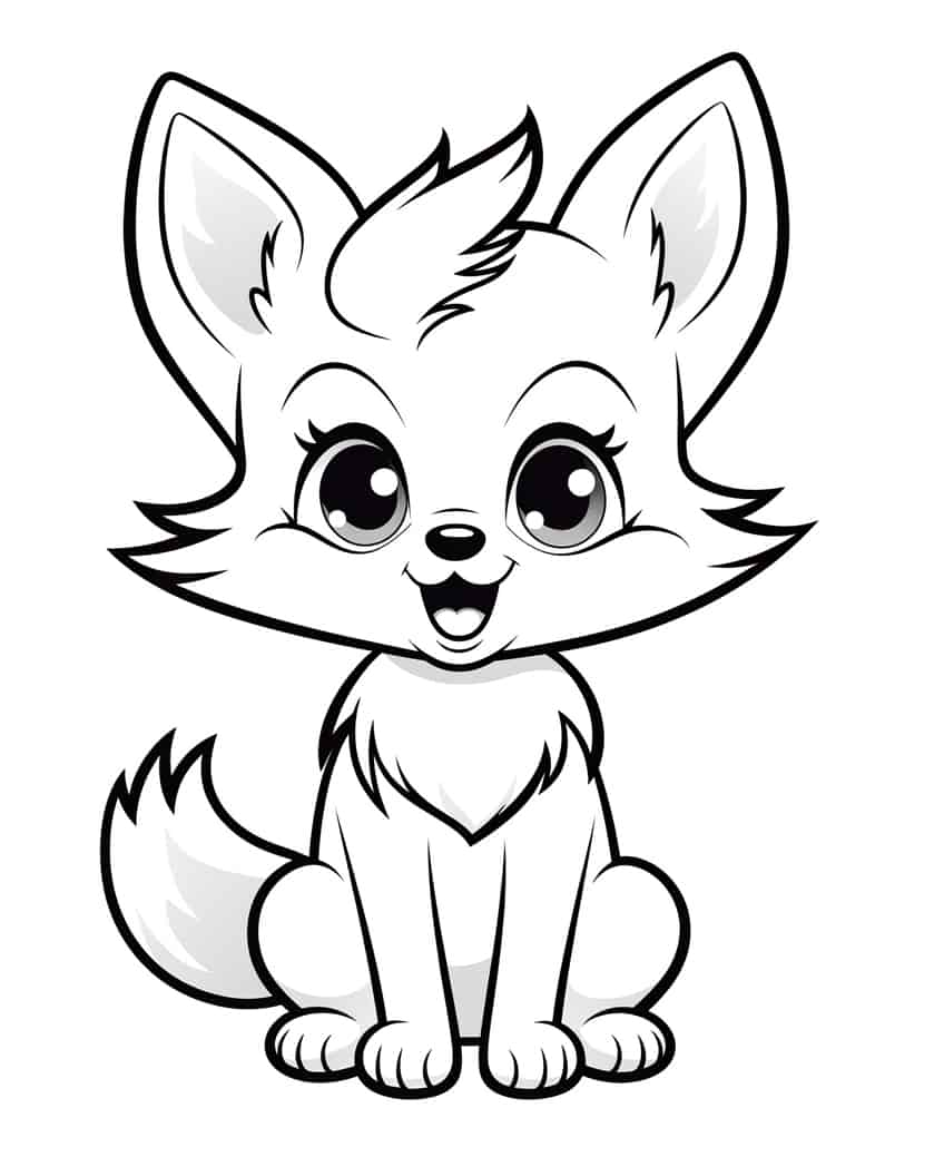 cute animal coloring page 19