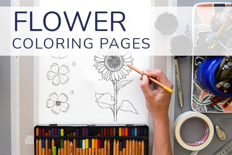 Flower Coloring Pages – 57 Gorgeous Motifs to Print and Color