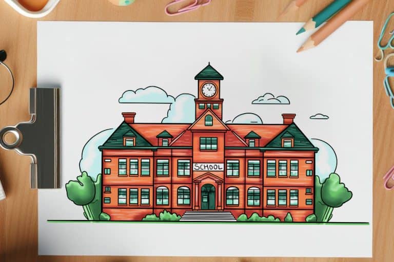 How to Draw a School – A Step-by-Step Drawing Guide