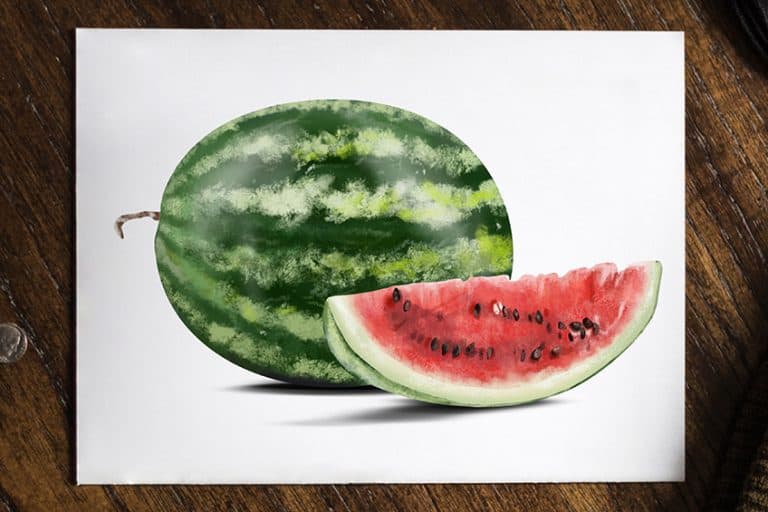 How to Draw a Watermelon – An Easy Watermelon Drawing