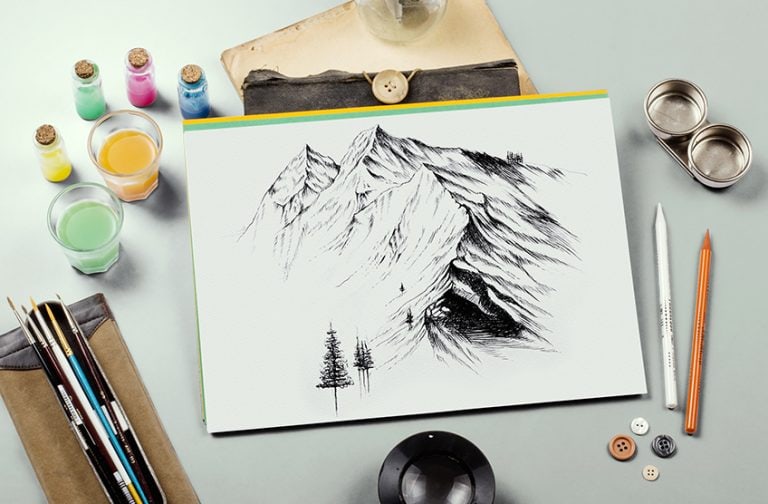 How to Draw Mountains – A Realistic Mountain Drawing Tutorial