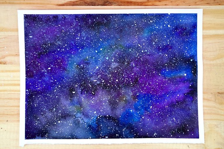 How to Paint a Watercolor Galaxy – An Easy Watercolor Galaxy Tutorial