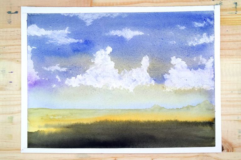 How to Paint Clouds With Watercolor – An Easy Watercolor Sky Tutorial