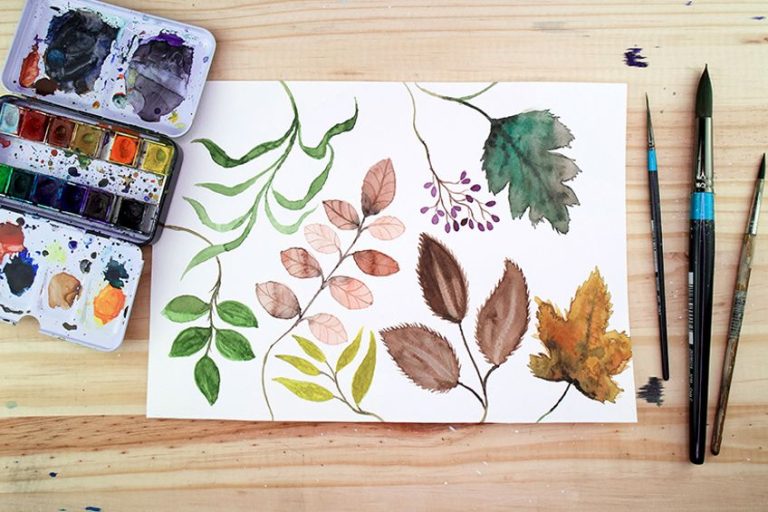 How to Paint Watercolor Leaves – Easy Botanical Art Tutorial