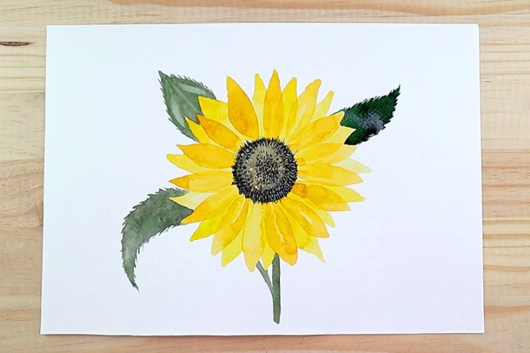 How to Paint Watercolor Sunflowers – Easy Tutorial