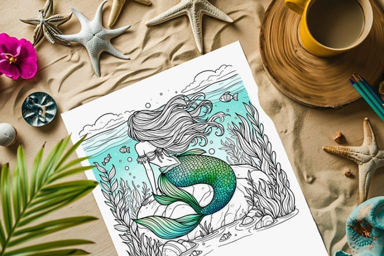 Mermaid Coloring Pages – 39 Free Mermaids to Color