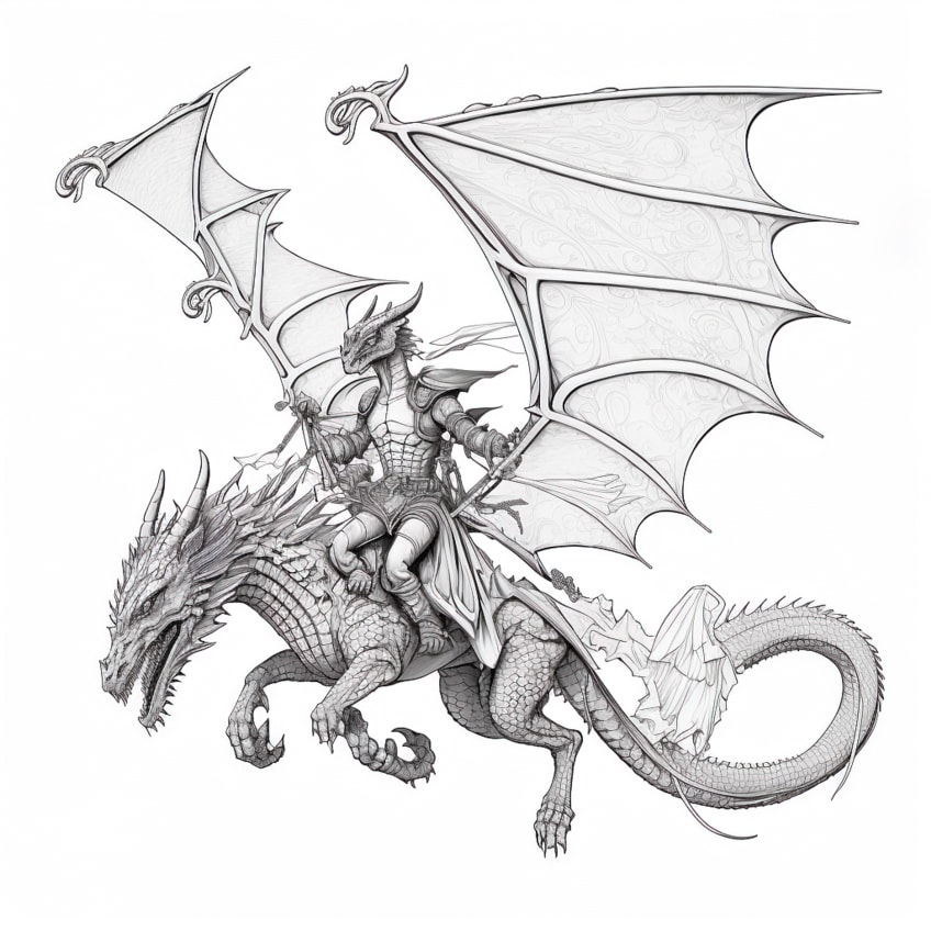 realistic dragon coloring pages 06