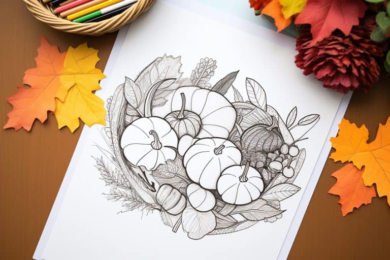 Thanksgiving Coloring Pages – Discover the Fall and its Gifts