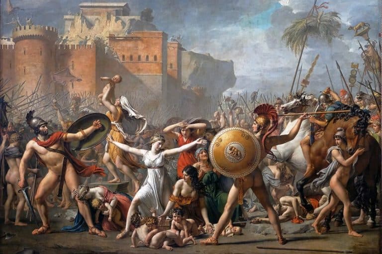 “The Intervention of the Sabine Women” – By Jacques-Louis David